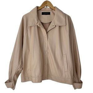 Marc New York Faux Leather Jacket Blush Pink (Andrew Marc) Women’s Size X-Large